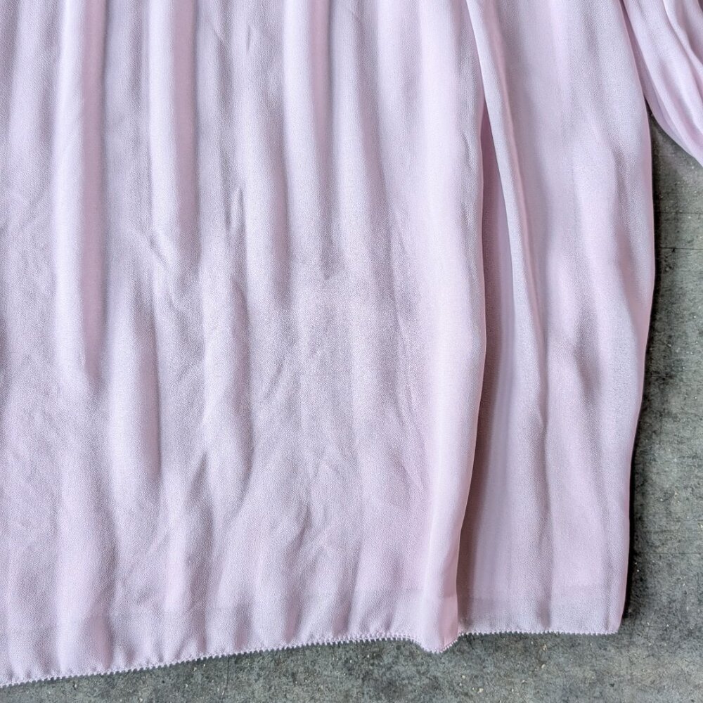 Aritzia Wilfred Daydreamer Mini Dress Long Sleeve Pleated Lavender Purple medium - Picture 5 of 9